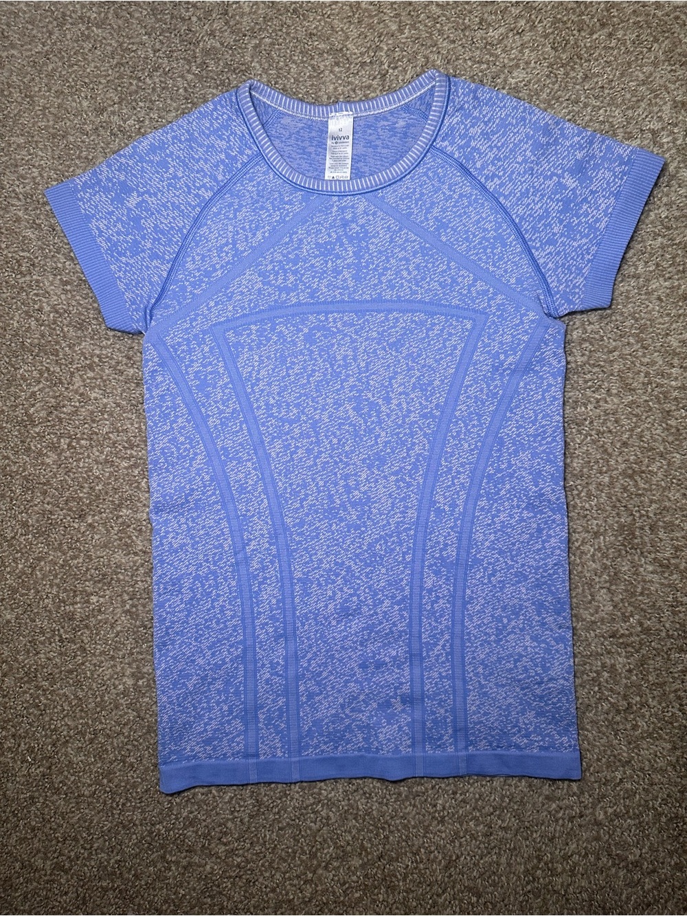 Ivivva by Lululemon Girls Swiftly Fly Tech Seamless Top - Size 12